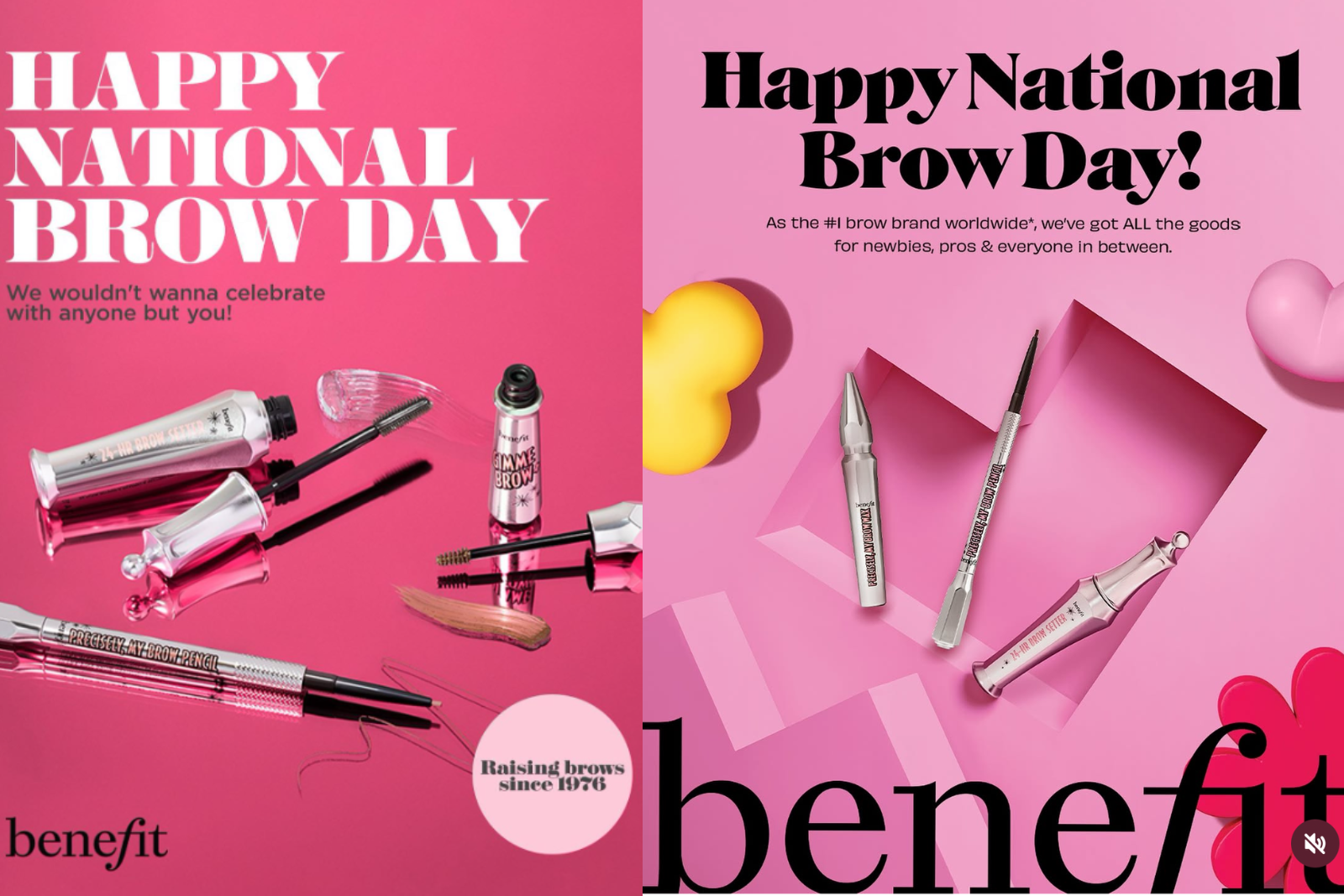 Benefit’s national brow day social campaign.
