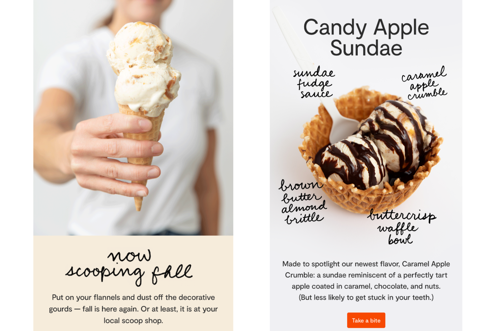 National Ice Cream Cone Day email marketing campaign by Jeni’s 