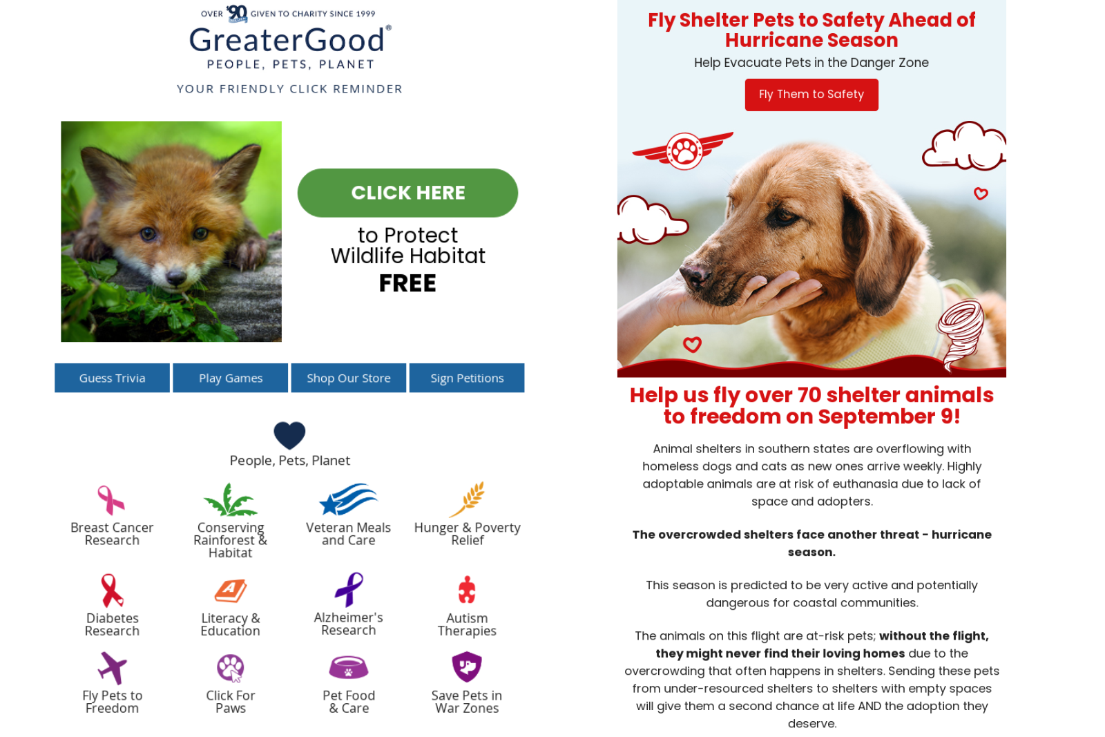 Non-Profit Day email marketing campaign by Greater Good