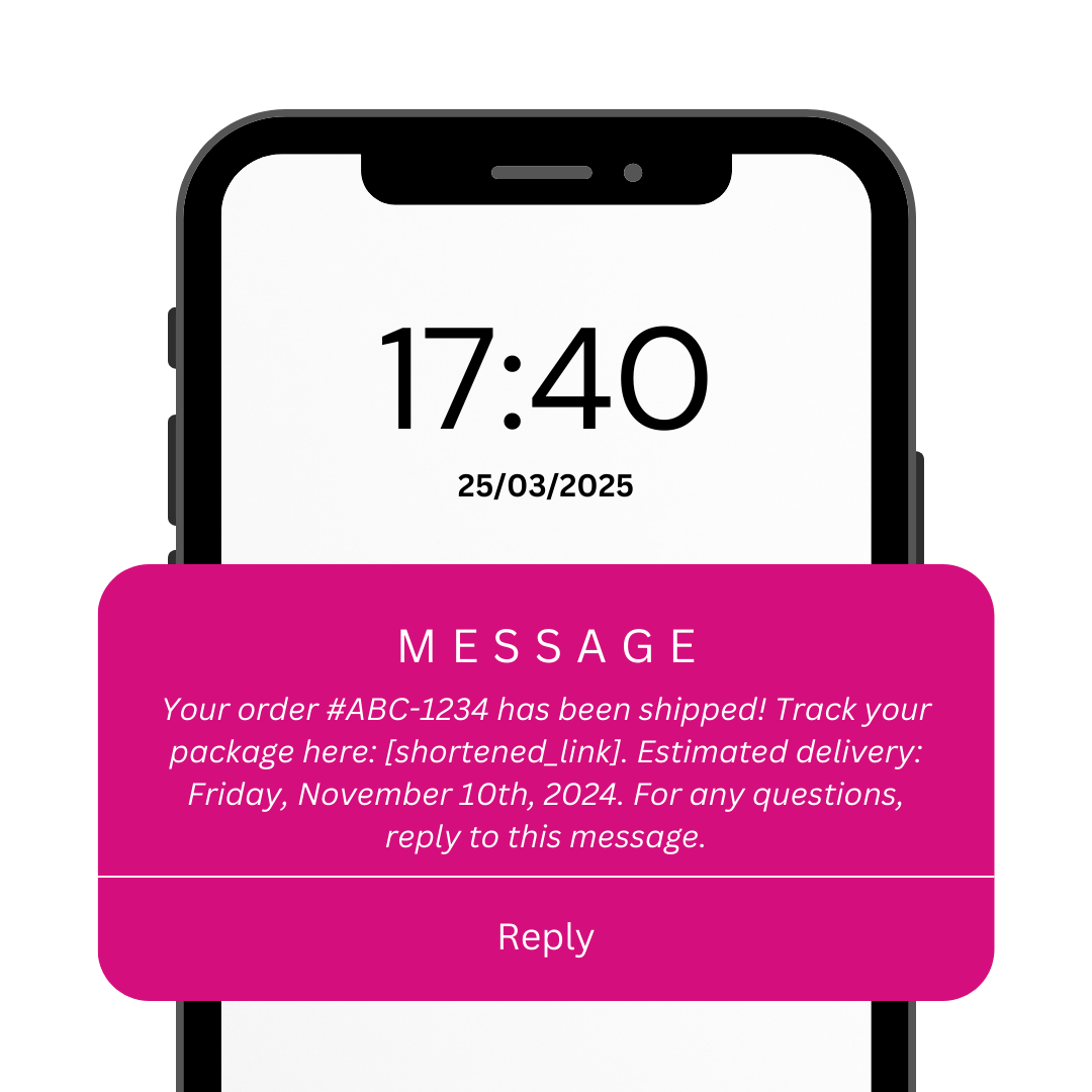 Shipment tracking and order status update SMS