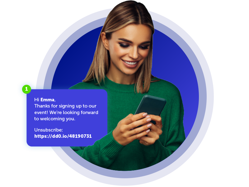 SMS click-to-unsubscribe.