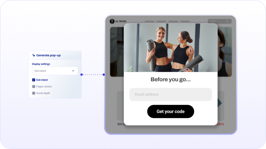 Dotdigital Pop-up with exit intent 